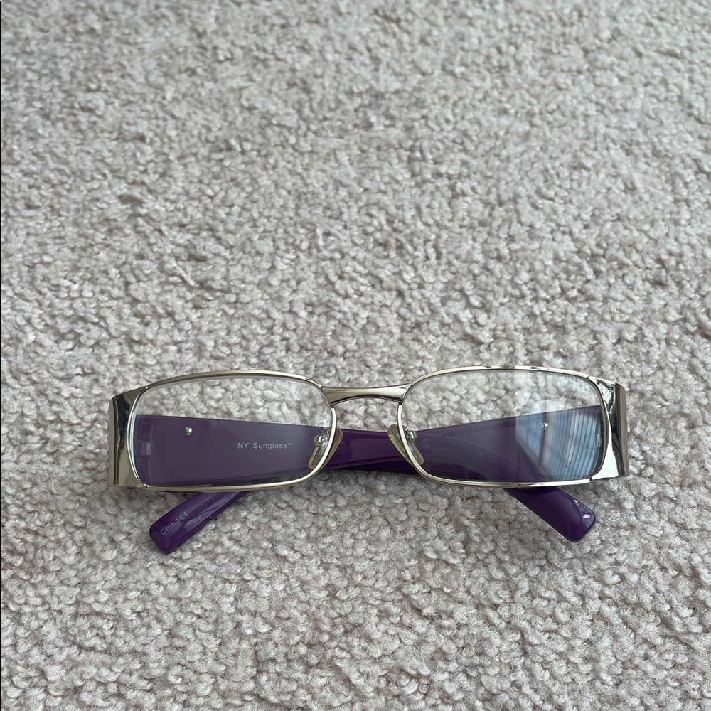 Chic Purple and Gold Women's Glasses - Picture 2 of 7